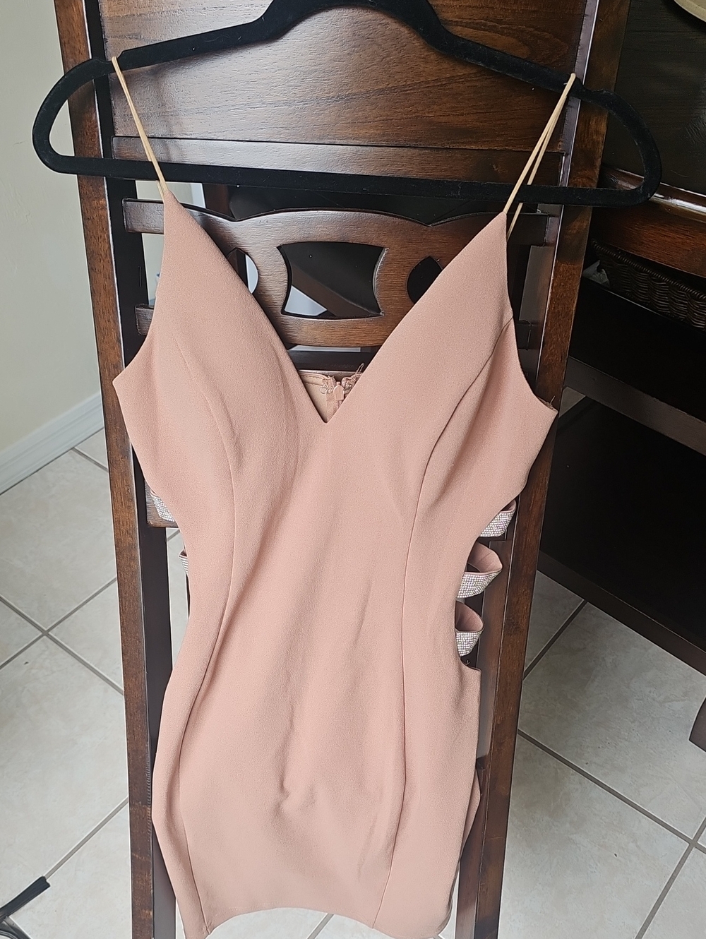 Windsor Blush Pink Spaghetti Strap Mini Dress